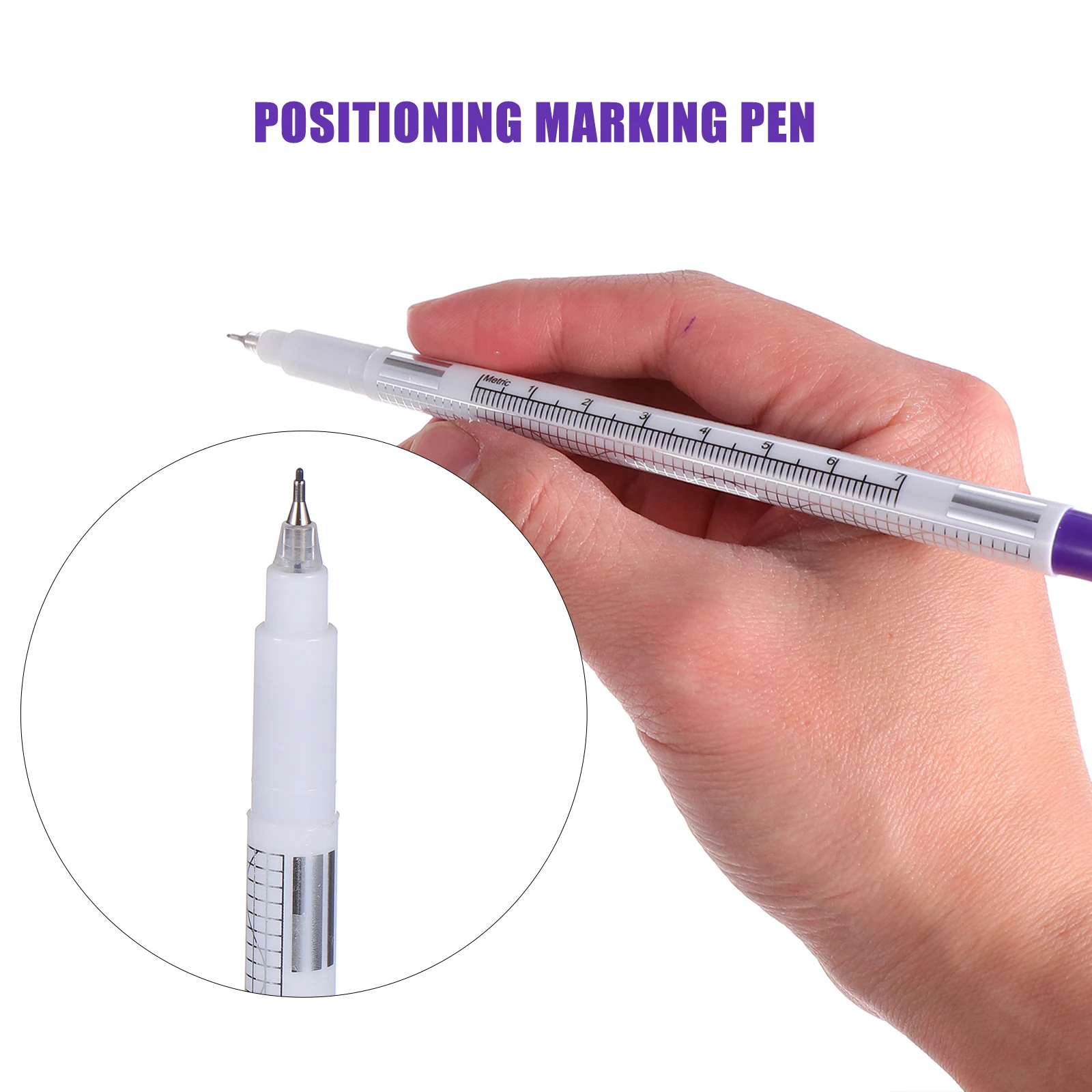 

20Pcs Skin Marker Tattoo Pen Single Head Marker Durable Plastic Medical Grade Ink Precise Positioning Marking Pen for Tattoo