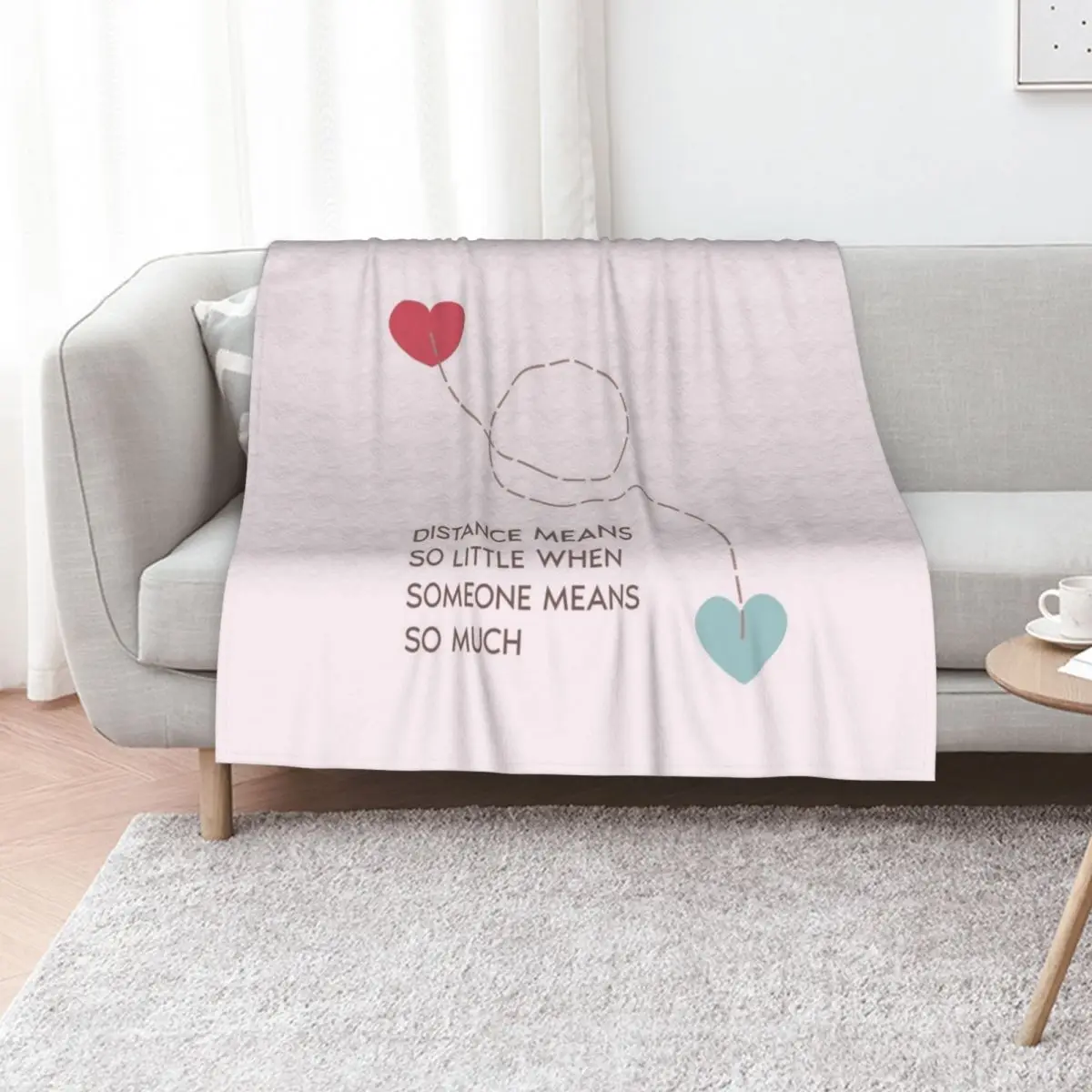 Long distance friendship and relationship Throw Blanket Travel blankets and throws Hairy Blankets