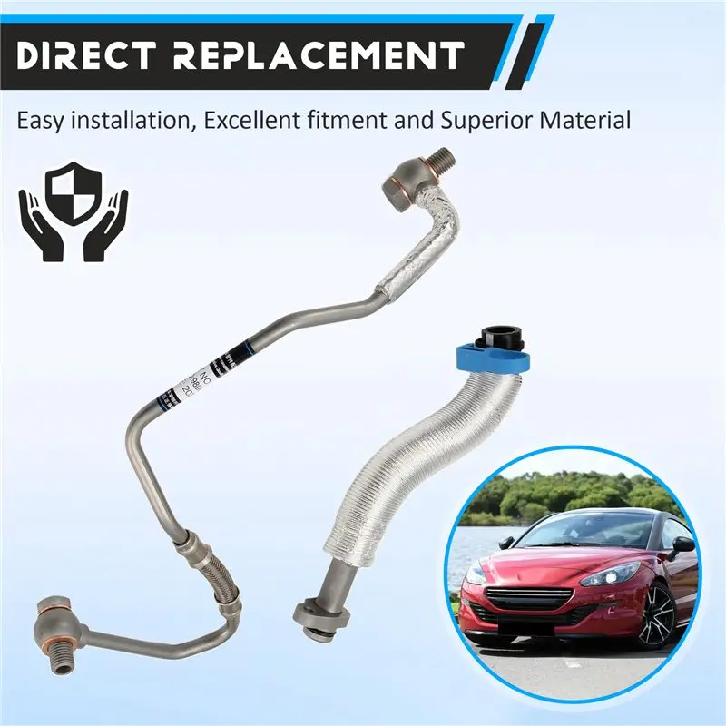 A19Q-037979 037956 Return Oil Pipe Joint Turbocharger Lubricating Pipe For 308 408 RCZ 3008 508 Citroen C4 C5 DS