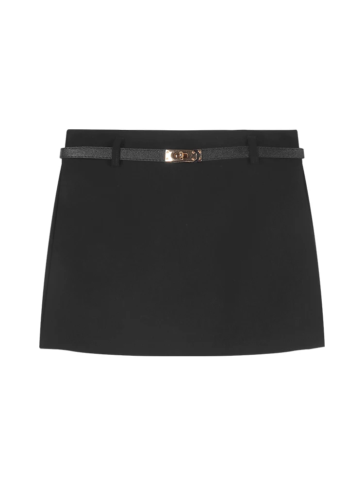 

Черная облегающая юбка с высокой талией, женская летняя эластичная юбка трапециевидной формы для девочек, повседневная юбка с высокой талией f