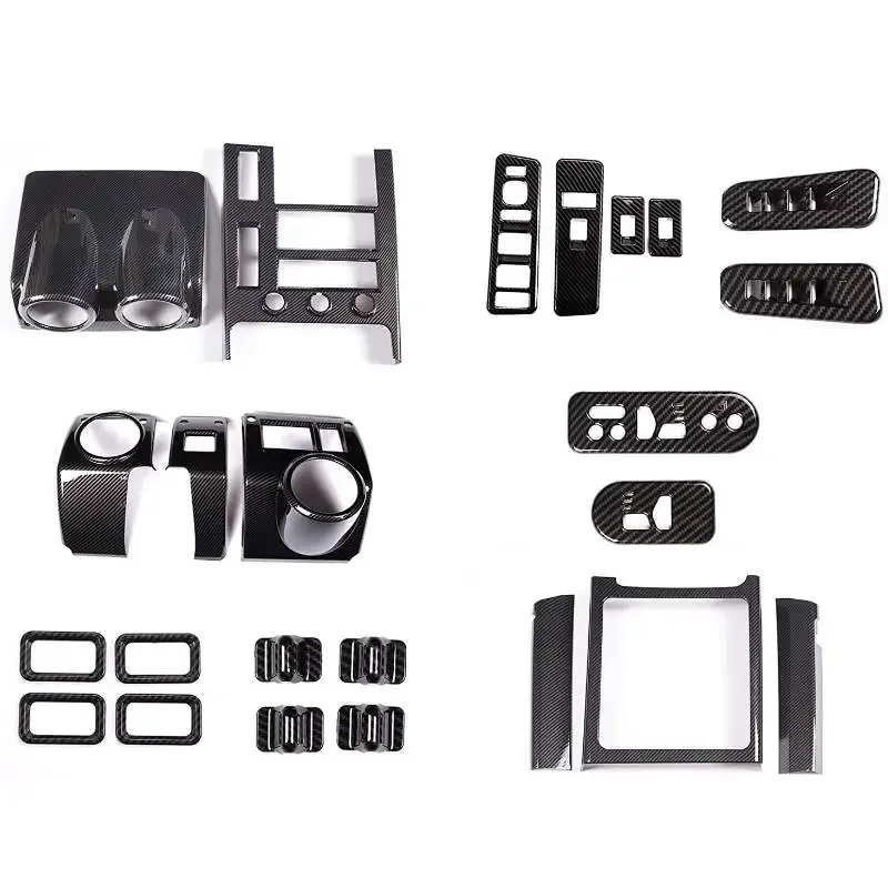 For Hummer H2 2003-07 ABS Silver Car Central Control Dashboard Navigation Panel Cover Trim Sticker Car Accessories Interior Kit