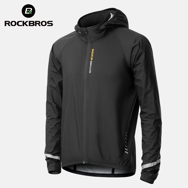 

ROCKBROS Raincoat Cycling Men Waterproof Jacket Bike E-bike Motorcycle Rainwear Reflective Logo Fishing Climbing Jacket