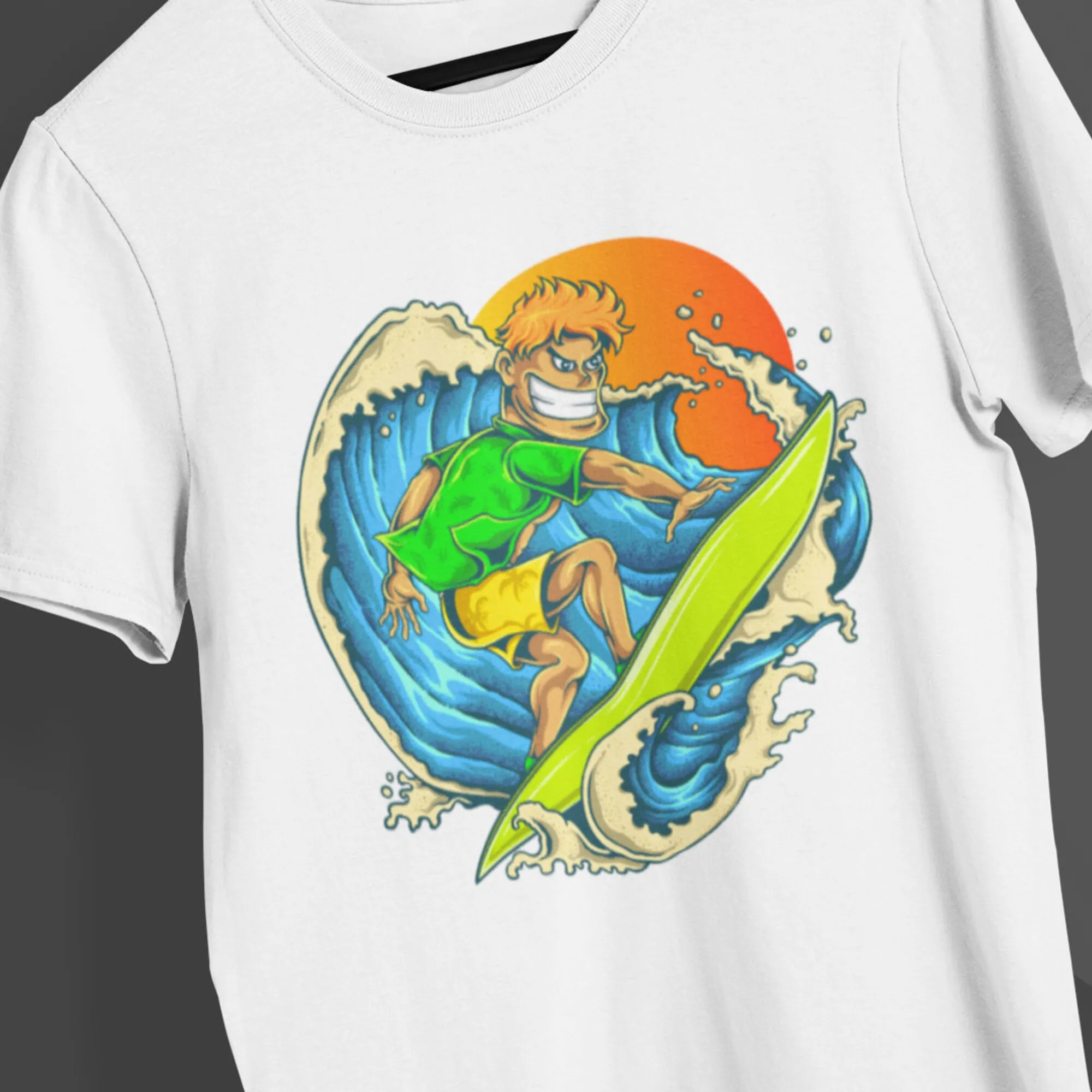 Pro Surfer T Shirt Surfing Water Sport On The Wave Present Idea For Catch Surface