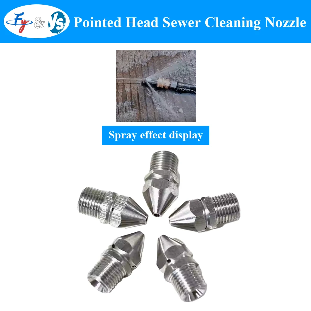 YS Sewer Cleaning Pipe Unclog Nozzle, Drainage System Washing Nozzle, Water Jet Nozzle(for one piece)