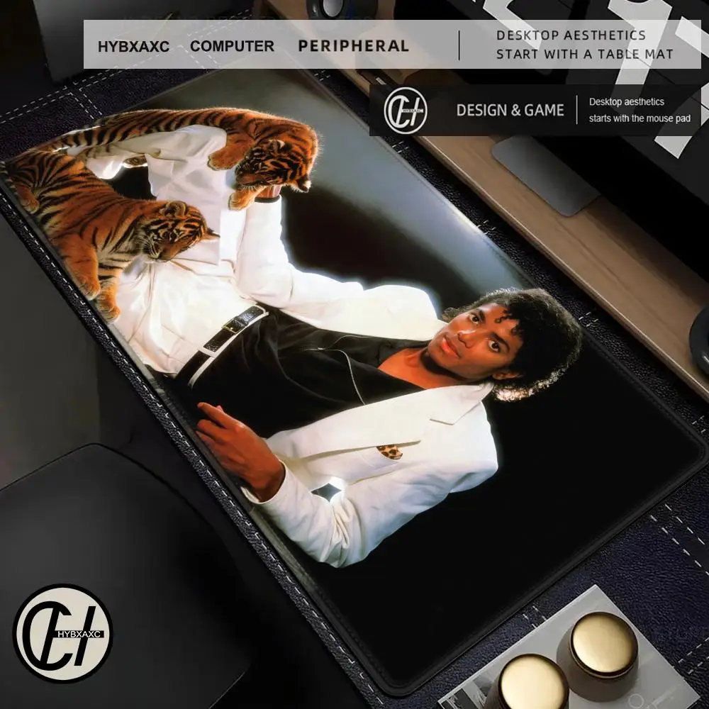 American Singer M-Michael J-Jackson Big Mouse Pad Square Office Gaming Desk Mat Waterproof Non-Slip Rubber Decorative HYBXAXC