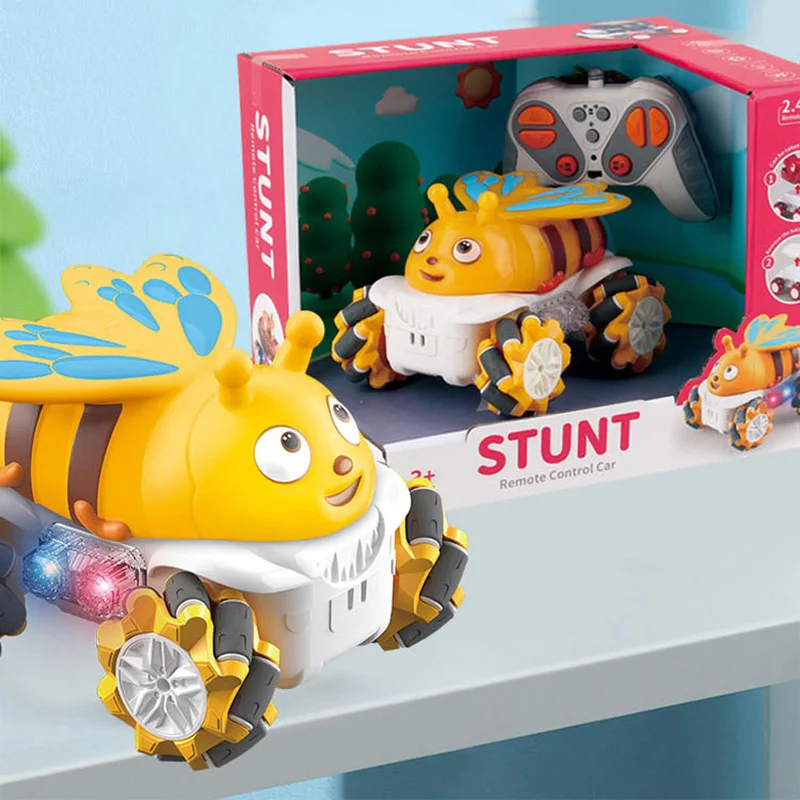 2.4G รีโมทคอนโทรล Stunt รถ 9 ช่อง rc รถดริฟท์แสงการ์ตูน Stunt รถไดโนเสาร์ RC รถของเล่นเด็กของขวัญวันเกิด
