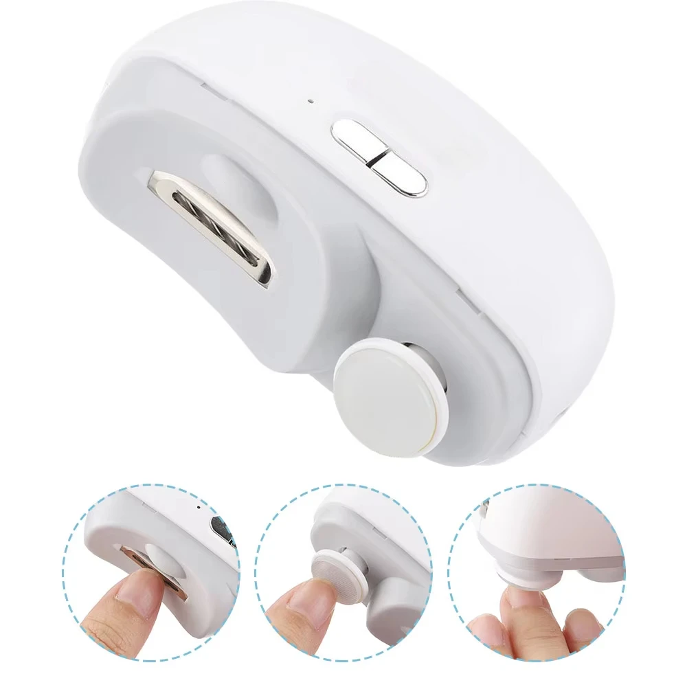 Automatic Electric Nail Clippers Anicure Trimmer With Light Adult Baby Fingernail Toe Scissors Pedicure Polishing Nails Cutter