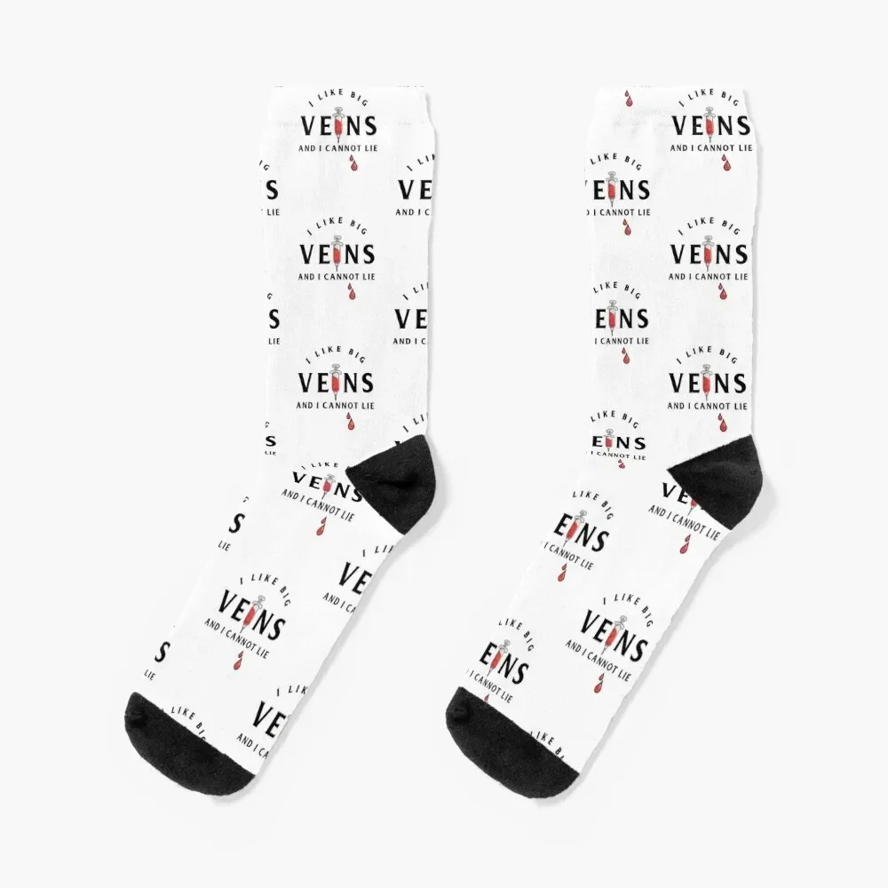 

Phlebotomist Saying / Funny Phlebotomy Big Veins Syringe design Socks Heating sock anti-slip floor Man Socks Women's