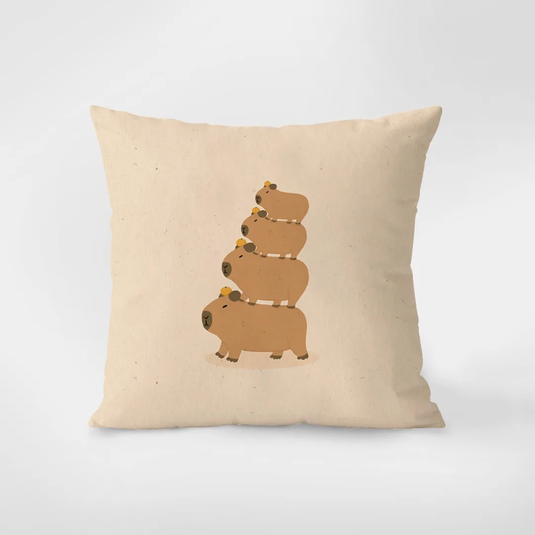 Cute Capybara Pillowcase Dormitory Decoration Office Living Room Sofa Home Pillowcase