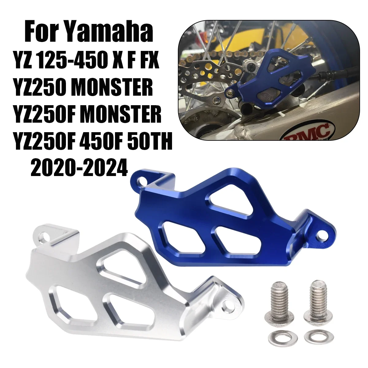 

2024 CNC Rear Brake Caliper Guard Protector Cover For Yamaha YZ125 YZ250 YZ125X YZ250X YZ250F YZ450F YZ250FX YZ450F MONSTER