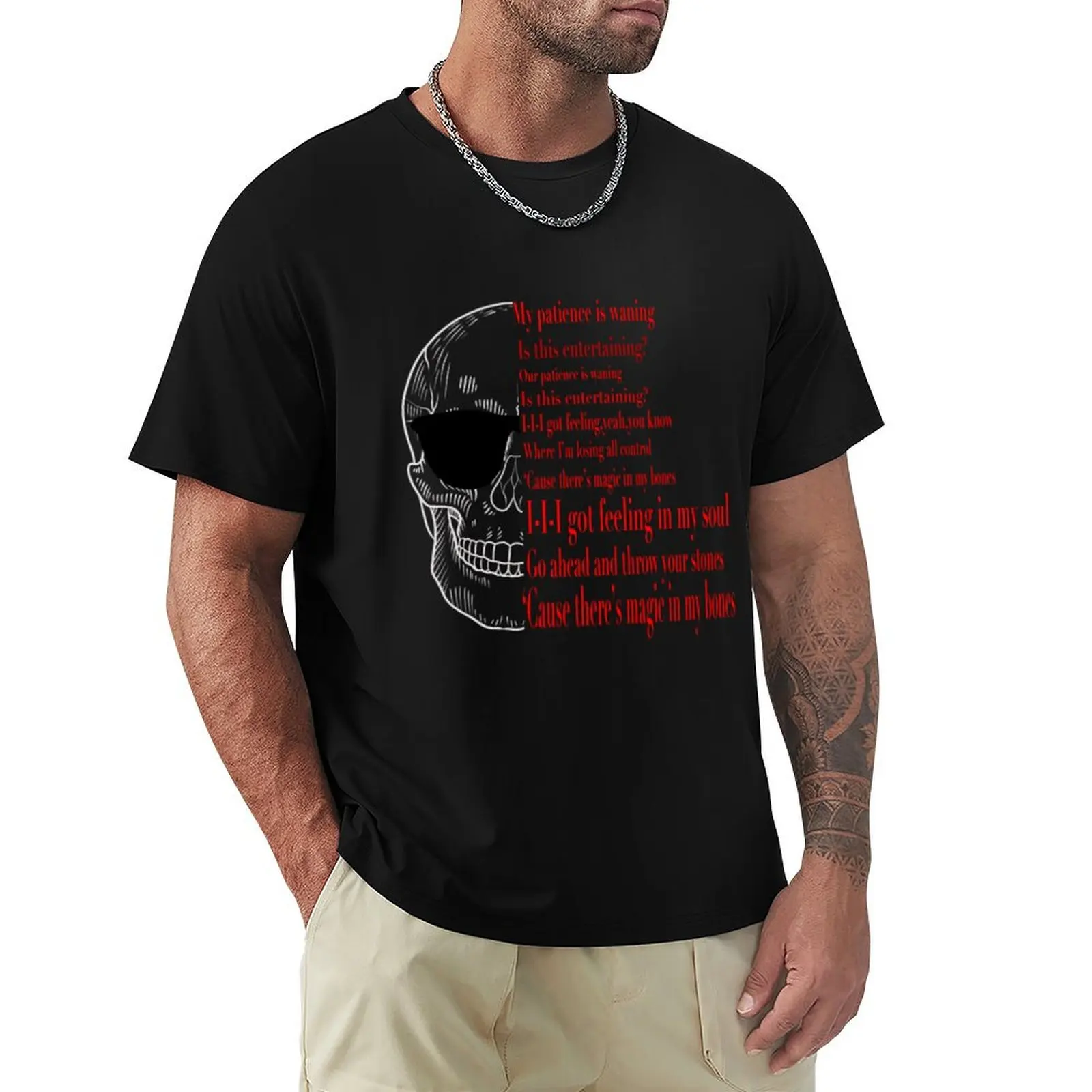 Imagine dragons-bones T-Shirt Casual All Match Short Sleeve T-Shirt