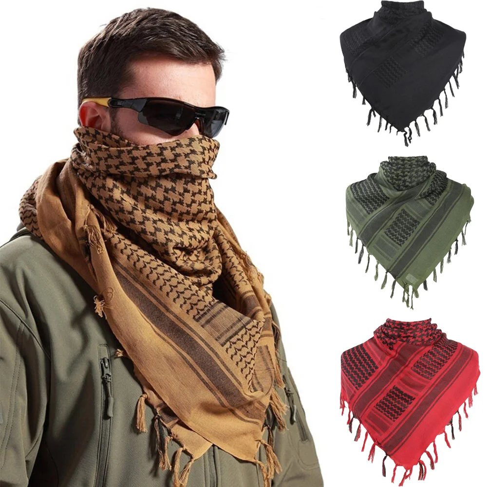 

Unisex Summer Tactical Cycling Mask Scarf Lightweight Fashion Hijab Spring Army Plaid Headscarf for Men And Women