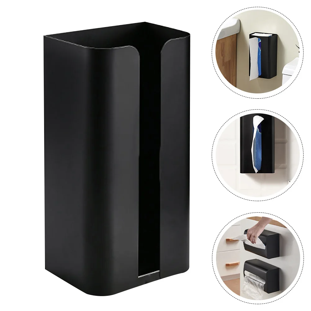 

Magnetic Storage Rack Paper Towel Dispenser Wall-mounted Tissue Box Holder Napkin Container