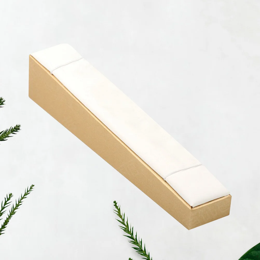 

Желтый длинный органайзер для браслетов из искусственной кожи, подставка для ювелирных изделий, настольный держатель для ожерелья, браслета, стеллаж для хранения