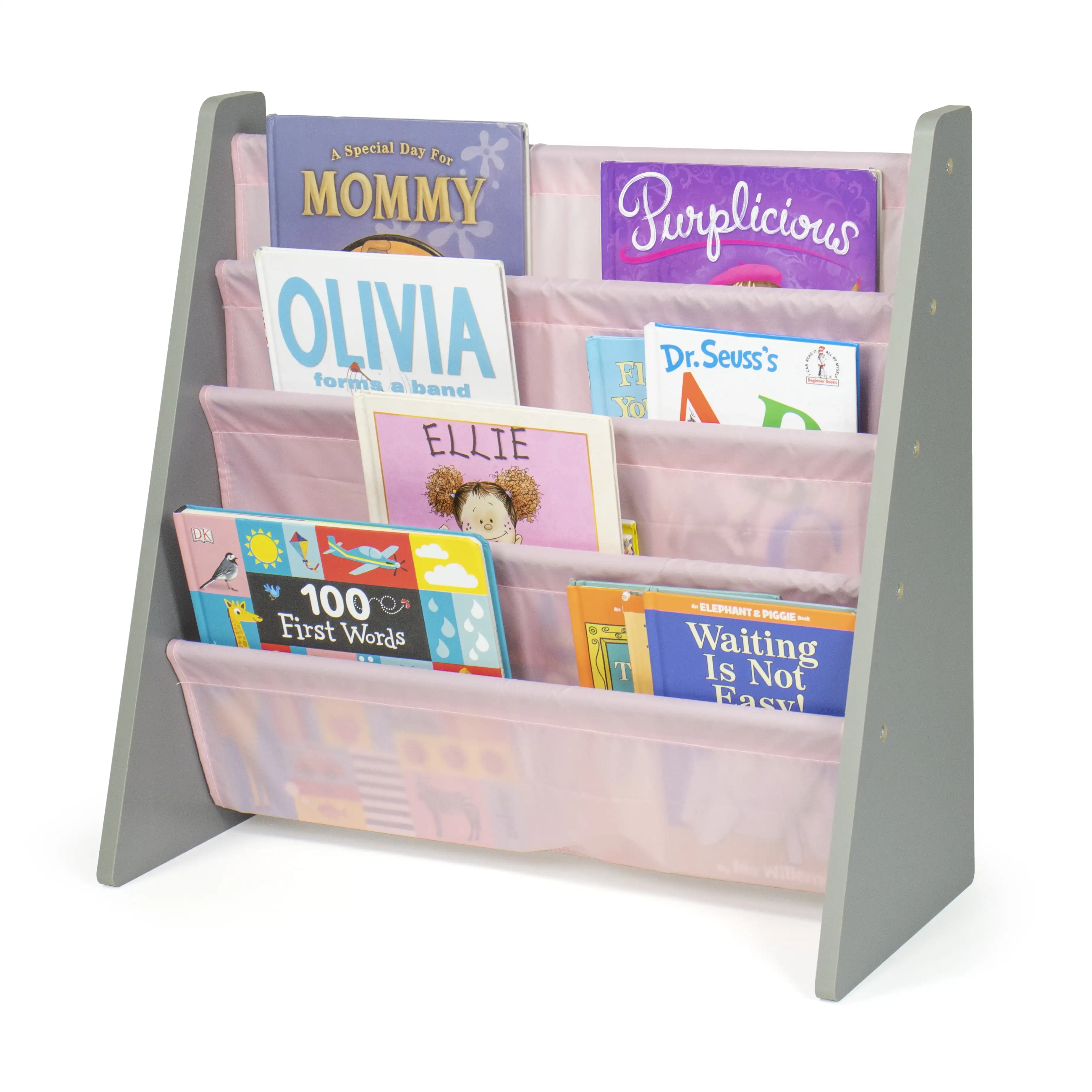 

Humble Crew Sophie Kids Bookcase with 4 Shelves Book Organizer, Pink