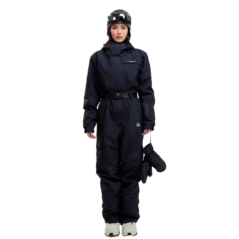 Hot Original Girls One-piece Ski Suit, Couple's Thickened Single and Double Board Outdoor Ski Jumpsuit