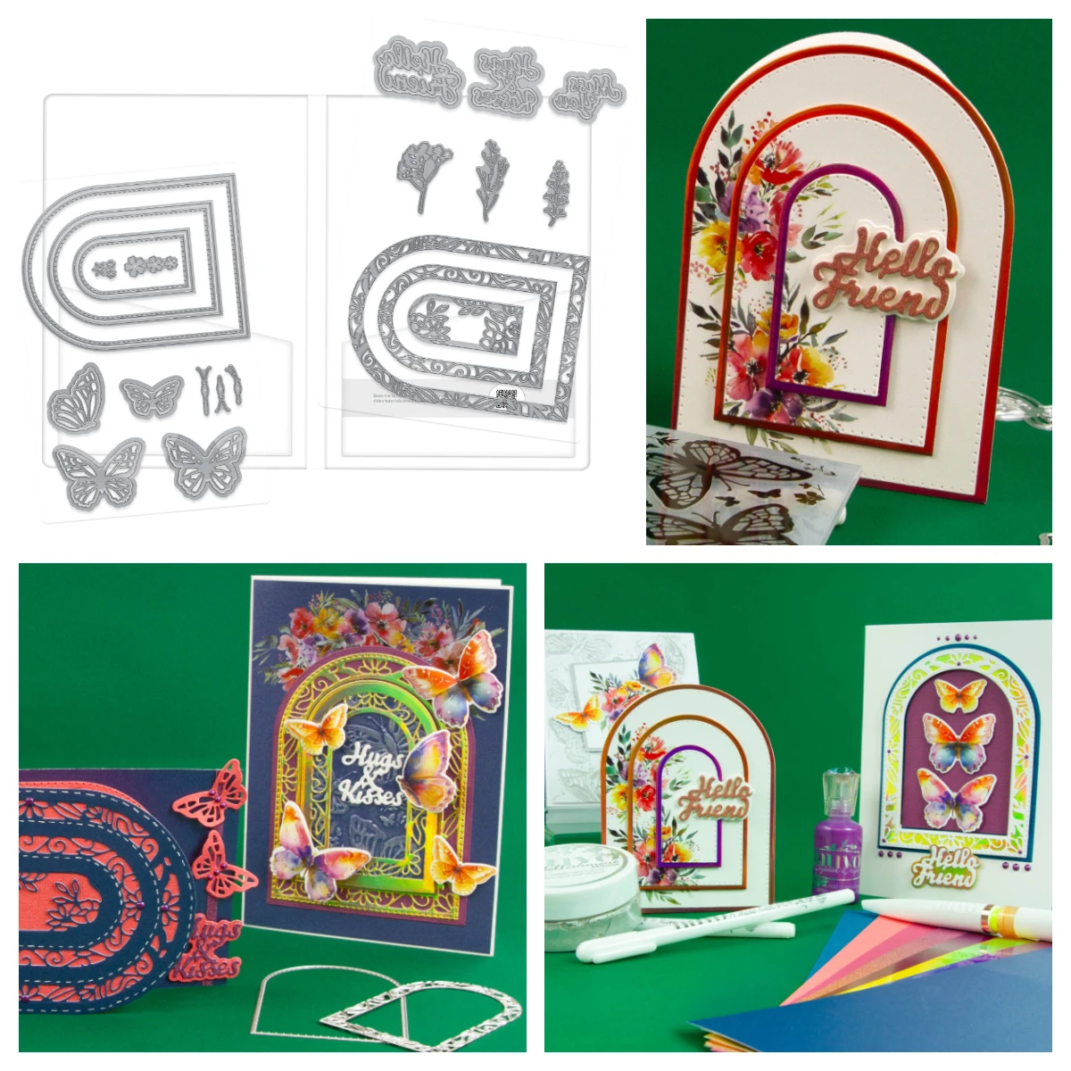 

2025 New Tonic Release Butterfly Frames Gift Box Metal Cutting Dies DIY Scrapbook Stamps Diary Embossing Template Handmade Molds