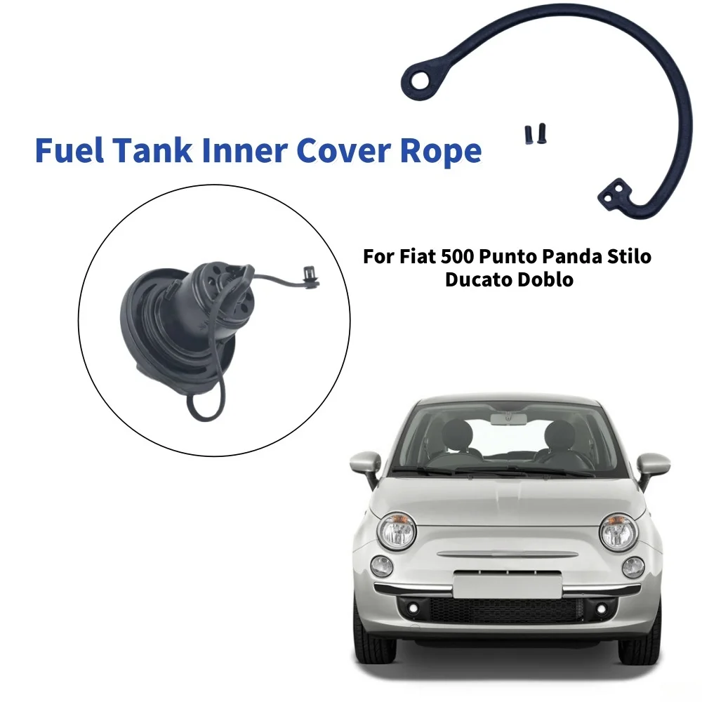 

Car Fuel Cap Cord Strap Fuel Tank Inner Cover Cord 2pin Clips For Fiat 500 Punto Panda Stilo Ducato Doblo Engine Parts