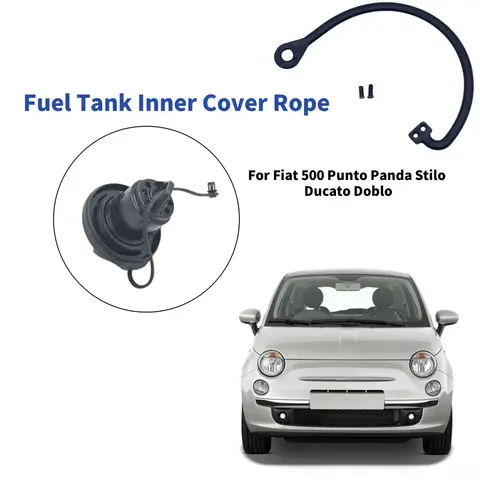 Car Fuel Cap Cord Strap Fuel Tank Inner Cover Cord 2pin Clips For Fiat 500 Punto Panda Stilo Ducato Doblo Engine Parts