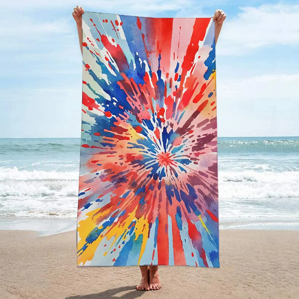

Ink Splashing Swirl Spirals Beach Towel,Sports Gym Towel,Swim Club,Surf,Travel Holiday, Birthday Gift,Drop Shipping, Wholesale
