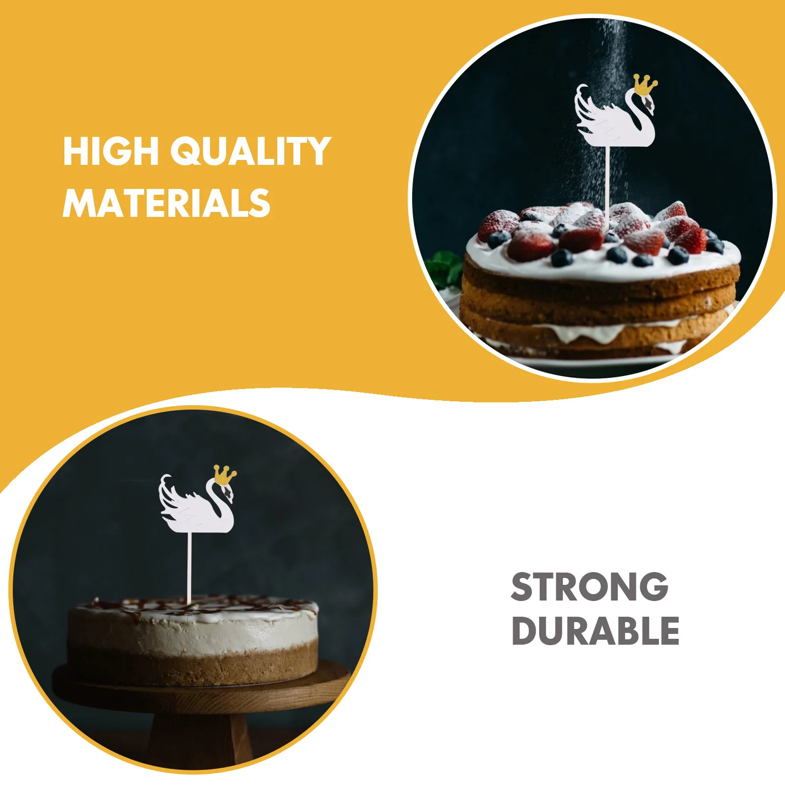 

15pcs Cake Decoration Picks Lightweight Compact Beautiful Inserts Dessert Birthday Decorations Topper PARTY