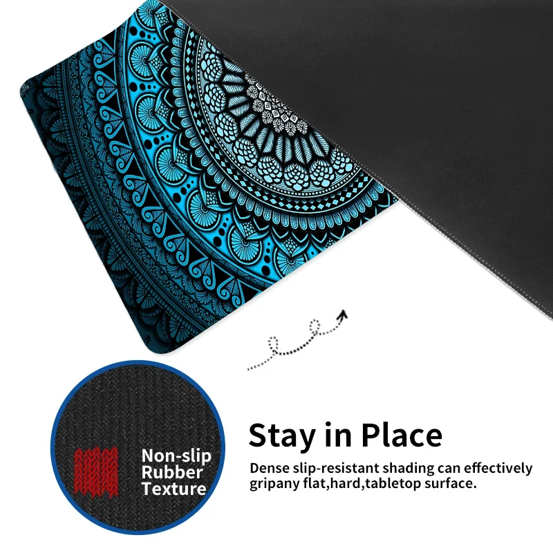 XXL circle pattern design professional game mouse pad, used for game office learning computer PC office accessories desktop pad