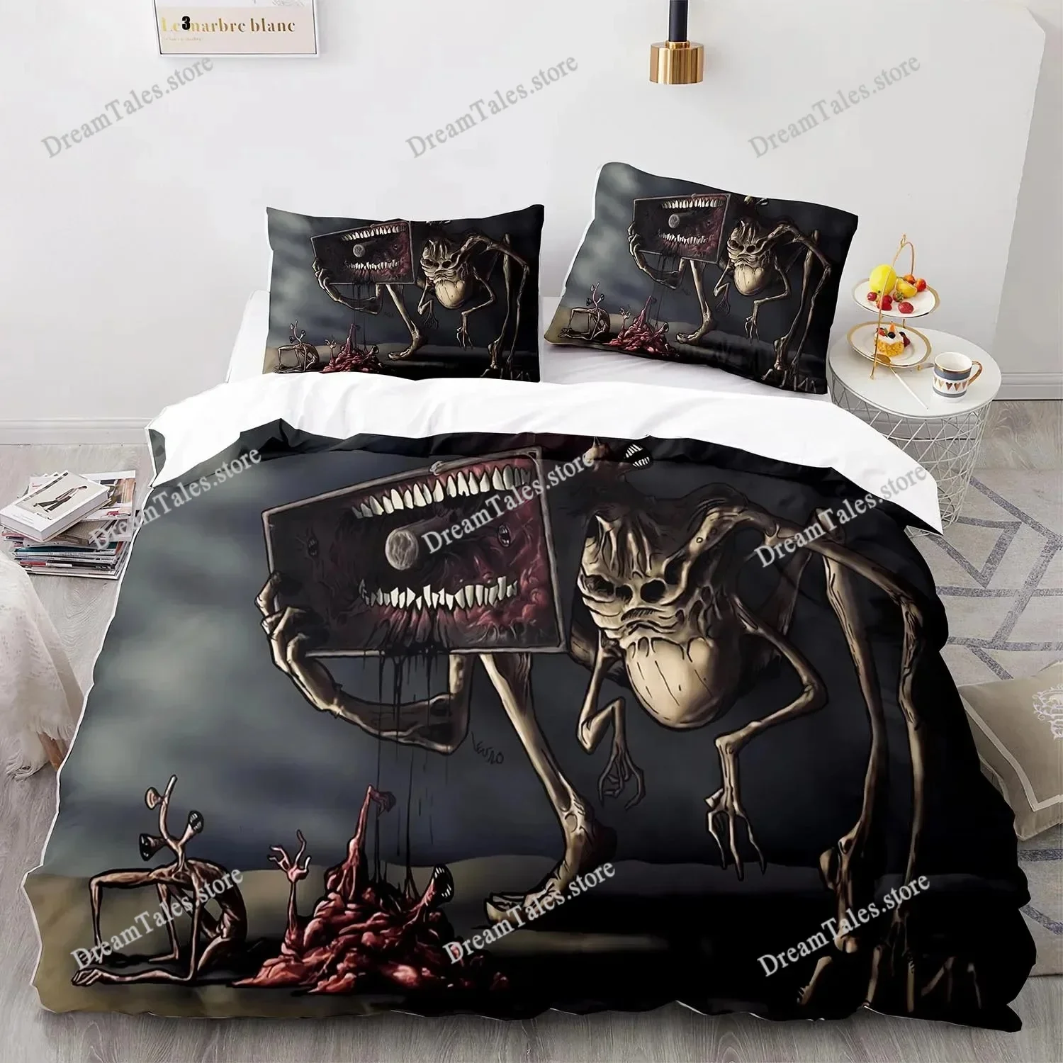 

Siren Head Bedding Set Single Twin Full Queen King Size Siren Head Bed Set Aldult Boys Bedroom Duvetcover Sets 3D Print
