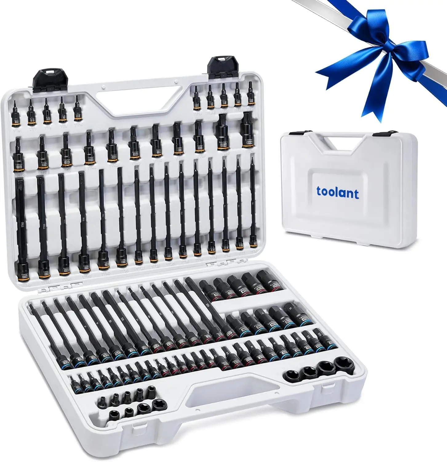 

Набор из 98 предметов: торцевые головки Master Allen и Torx с битами Hex/Torx/E-torx, привод 1/4", 3/8" и 1/2", изготовлено из легированной стали S2