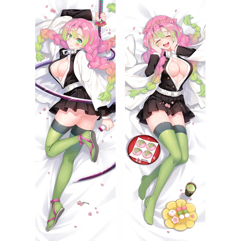 

New Pattern Kimetsu no Yaiba Kanroji Mitsuri Anime Charactor Pillowcase Hidden Zipper Body Soft Cover