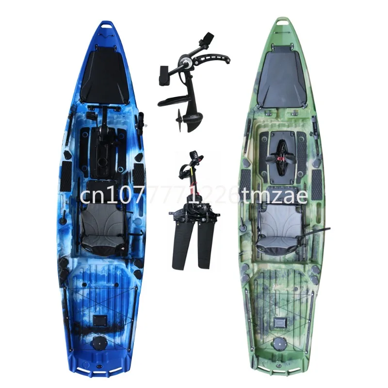 13 Feet Fishing Kayak Rotational Plastic Pedal Drive Plastic Fish Carnot Canoe Native Rudder