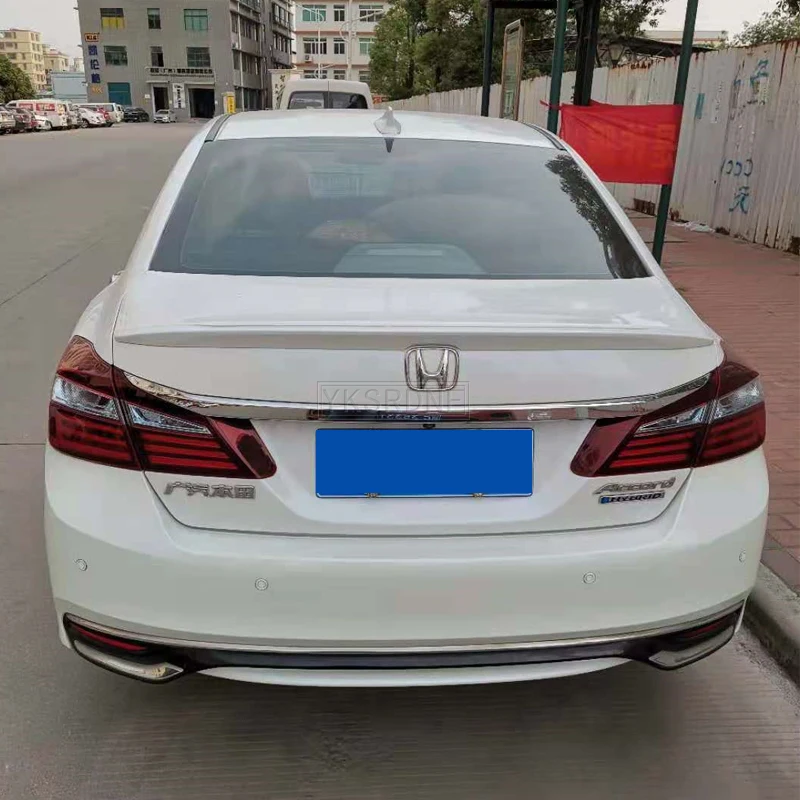 لهوندا 9th Gen 9.5 Gen Accord ABS تستعد رسمت مُفسدة من ألياف الكربون 2014 2015 2016 2017 الأمتعة الخلفية الجناح