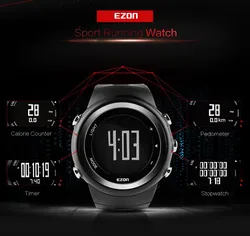 EZON New Fashion Woman Digital Sport Watch for Outdoor Running with Alarm Clock Stopwatch Countdown Timer Waterproof 50m L008