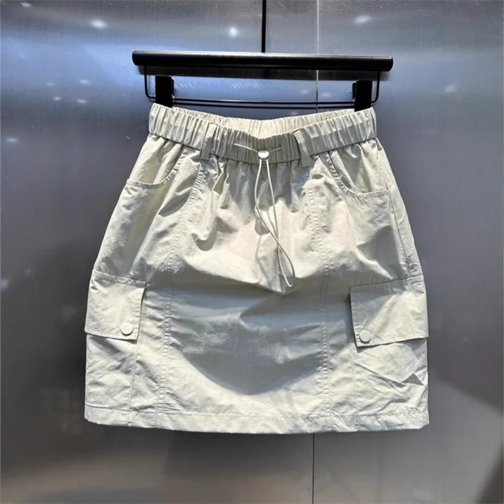 Skirts Summer Korean Fitting Slim Fashion Plain Simple A-Line Mini Dating Skirts For Women