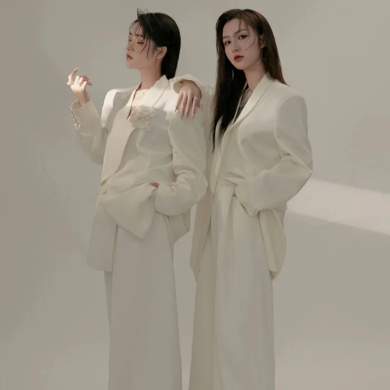 Fashionable Photography Suit Set for Sisters Personality Style Studio Photoshoot Trendy Outfit Women's Traditional Costume