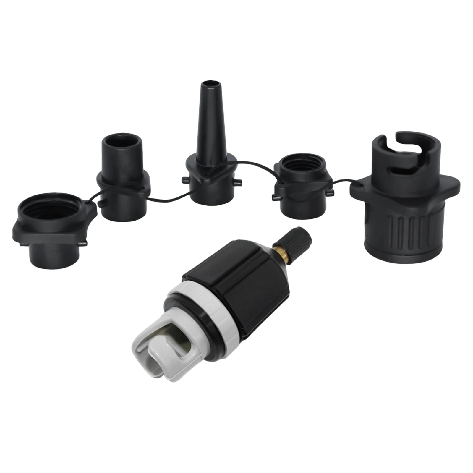 4 In 1 Multifunctional Conversion Head with 4 Air Valve Nozzles Nylon Material Lightweight for SUP Paddleboards Surfboards Use