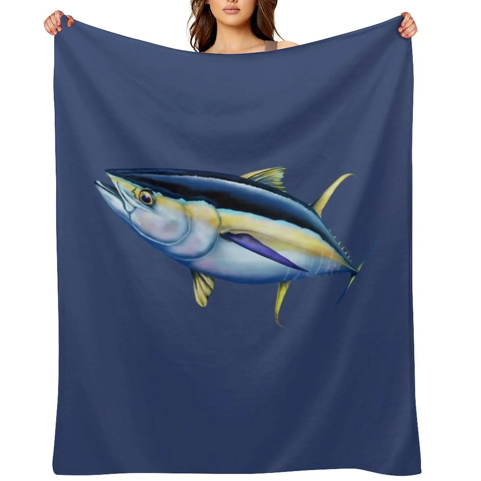 

Yellowfin Tuna Throw Blanket for babies Decorative Sofas Summer Picnic Blankets