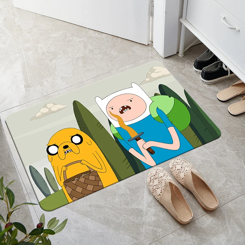 A-Adventure Time Rug Noise Mat Room Mat Custom Bedroom Carpet Kitchen Door Mat Entrance Door Can Be Custom Family Carpet