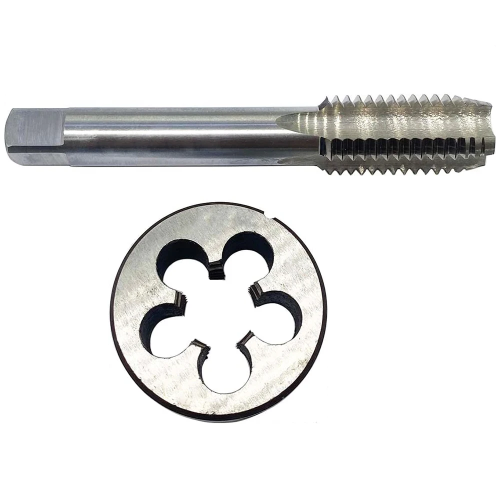 

HUAZHICHUN 1PC 11/4-20UN 11/4-24UNS 11/4-24UNS Tap + Die, HSS Tap and Die Set Right Hand Tap