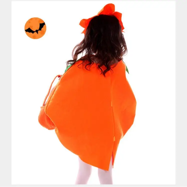 Kostium dyni na Halloween dla dzieci, strój dyni, kostium sceniczny, kapelusz dyni, wzór latarni, idealny na występy sceniczne.