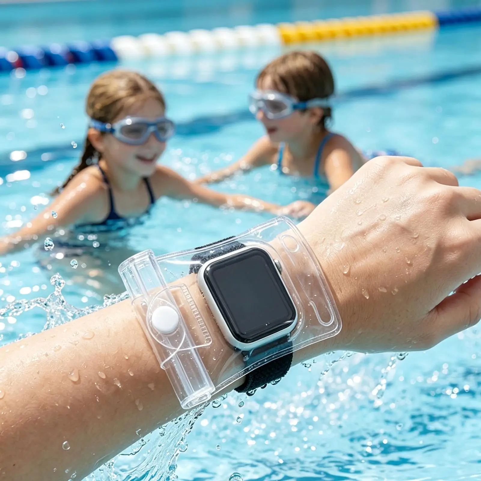 Swim Watch Case Kids Smartwatch Diving Touchscreen Case Smart Watch Swimming Cover For Snorkeling Pool Surfing Outdoor Backyard