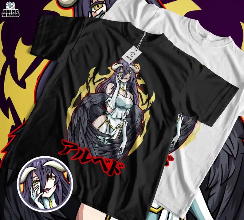 Charming Dark Sorceress Unisex Tshirt Japanese Anime Graphic Manga Fashion Tee Fantasy Realm Apparel Mystical Guardian Wear Dar