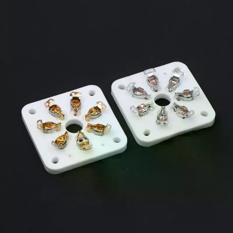 Panel Chassis Mount 7Pin Ceramic Vacuum Tube Socket For FU19 FU29 FU32 6C3 Vintage Tube Audio Amplifier DIY Accessories