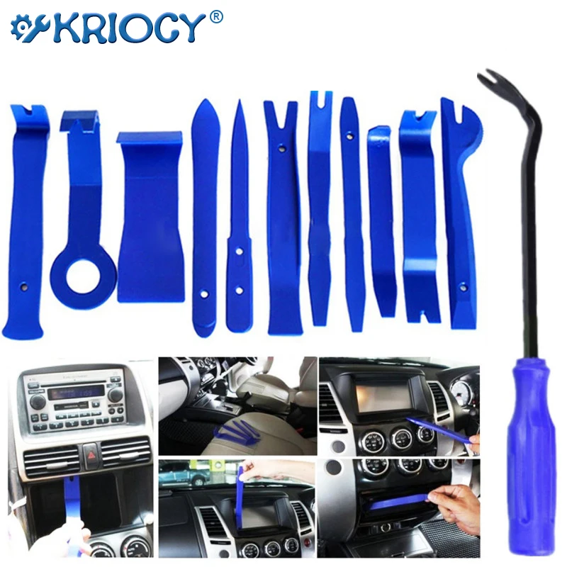 K di smontaggio per interni auto Strumento per la rimozione del rivestimento in plastica per auto Estrattore per clip per auto Strumenti per pannelli fai da te per set di estrattori per