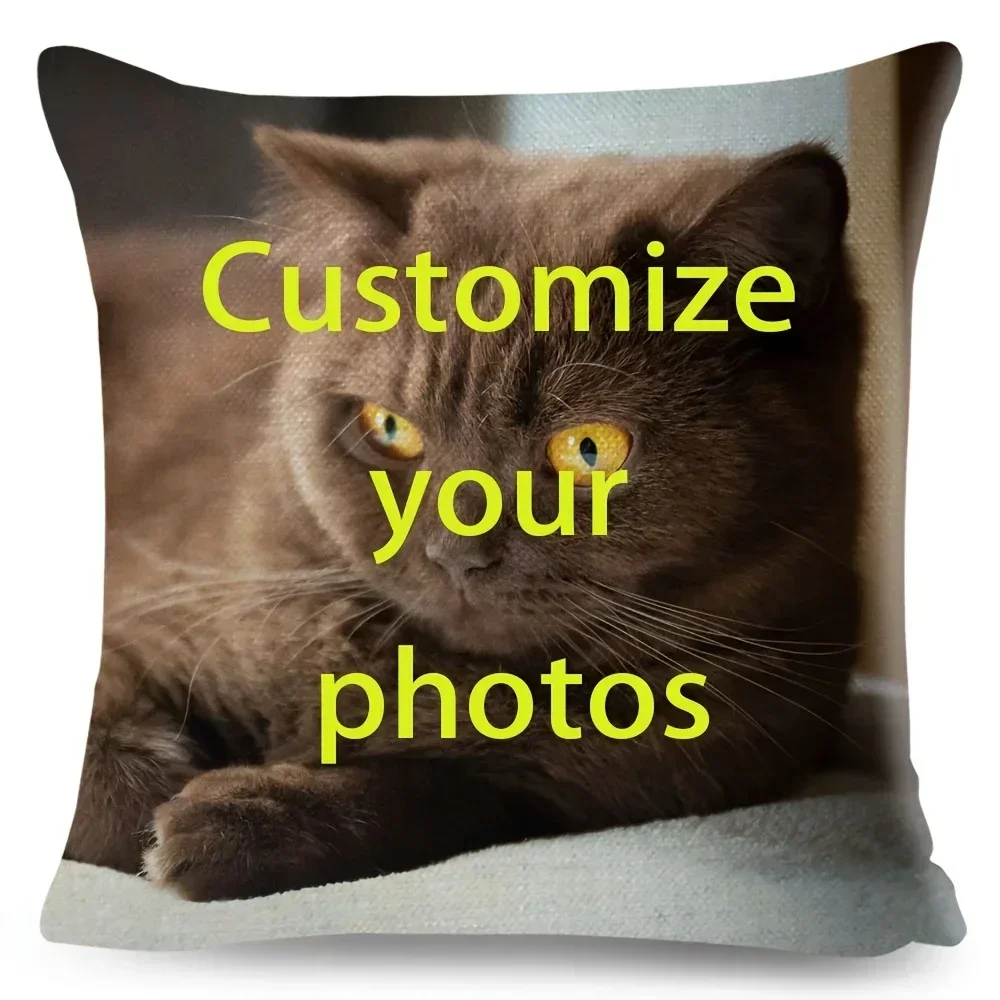 1 Customized Photo 18x18 Inch Peach Skin Throw Pillow, Personalized Pillow Cover, Cushion for Home Decoration, No Pillow Core