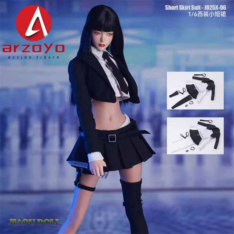 

JO25X-06 1/6 Girl Group Exposed Waist Half Skirt Short Skirt Suit Clothes Model for 12 "PH TBL Soldier Action Figure Body