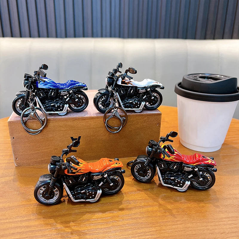 1PC Alloy Rebound Motorcycle Ornament Simulation Boy Toy Car Model Baby Sports Car Clip Doll Machine Children's Toy Gifts