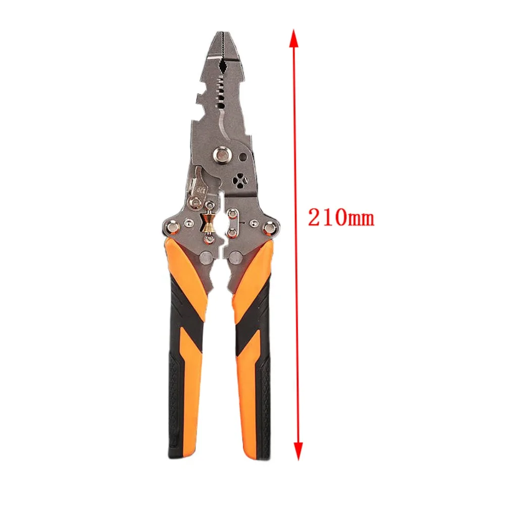 High-carbon Steel Wire Stripping Pliers Foldable 12 in 1 Electrician Crimpe Pliers Non-Slip Multifunctional Pincers Electrician