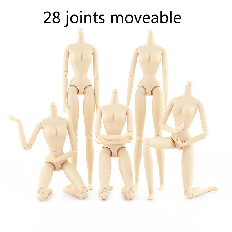 30cm Girls Princess Doll Barbi Doll 28 Joints Moveable Doll Model Smiley Doll Toys for Girls Gift