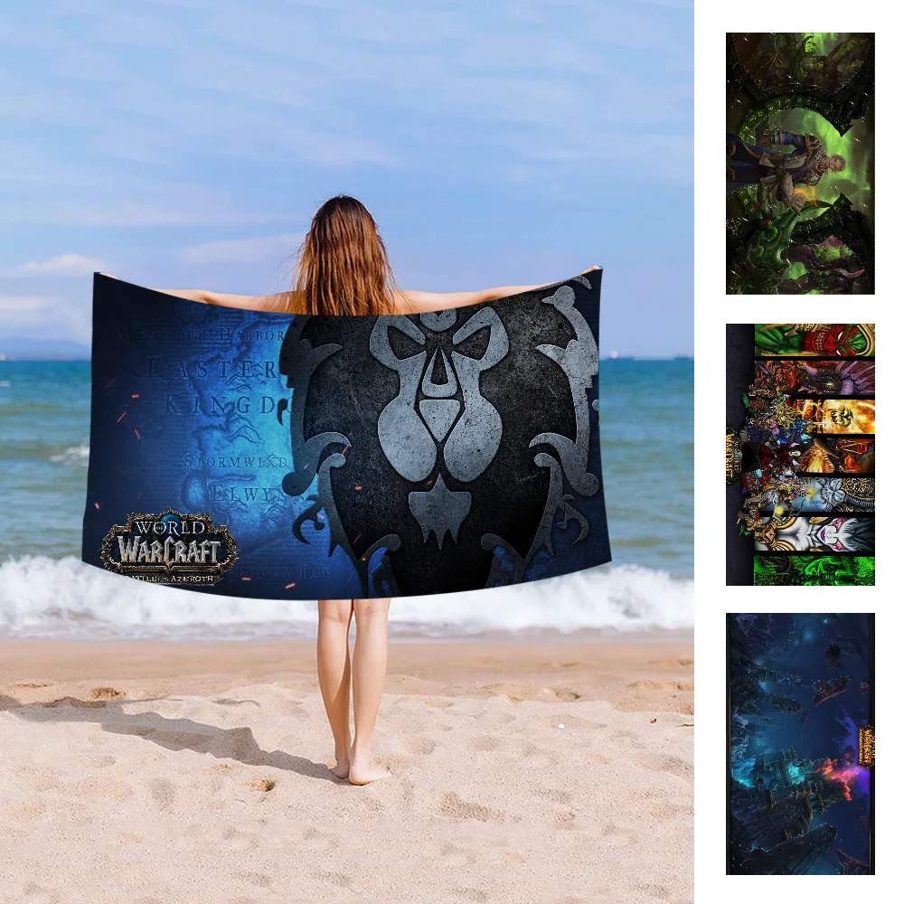 W-World Of W-Warcraft W-Wow Towel Microfiber Beach Towel Absorbent Quick dry Soft Yoga Swimming Resort Mountain Climbing Towel