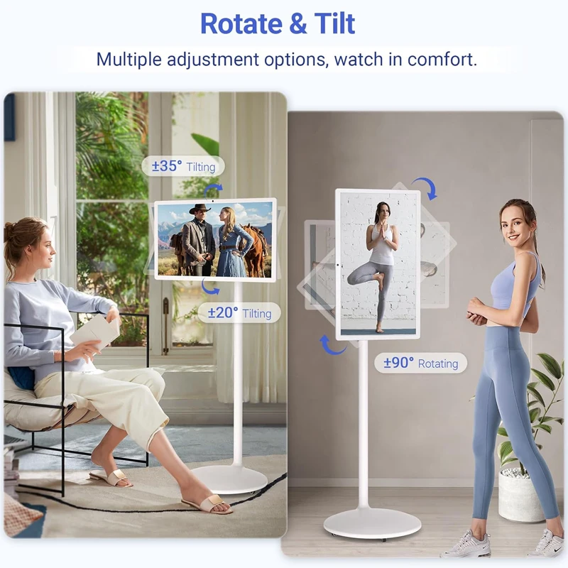 Movable Rechargeable Standby Me 21.5 32 Inch Smart Capacitive Portable Touch Screen Portable Stand by Me TV with Wheels